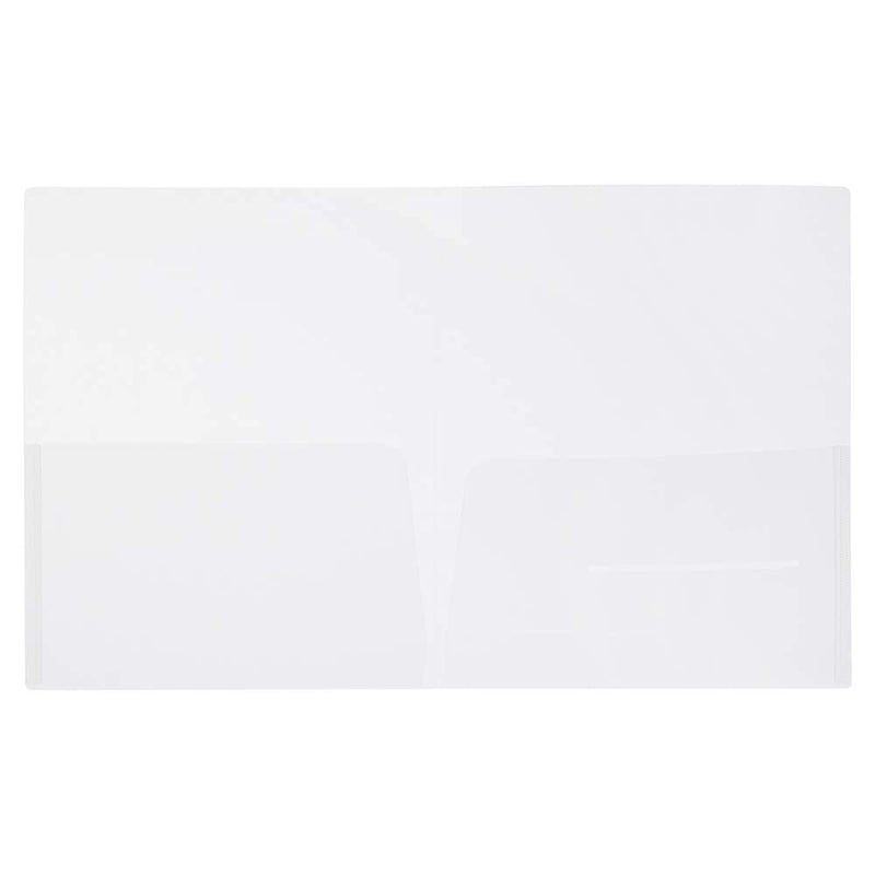 JAM Paper مجلدات تقديم بلاستيكية خفيفة الوزن ومرنة بجيبَين من JAM PAPER - شفاف - 12/عبوة - Image 3